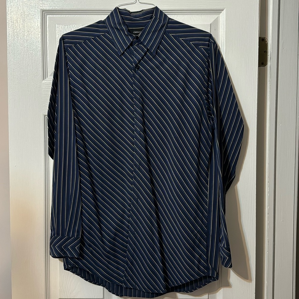Vintage blue Claiborne button-down shirt. Long sleeve. Great shirt. Size medium.